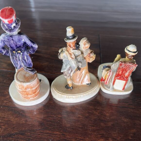 (3) P.W. Baston Sebastian Miniatures Figures Uncle Sam Betsy Ross Pilgrims - Picture 5 of 11
